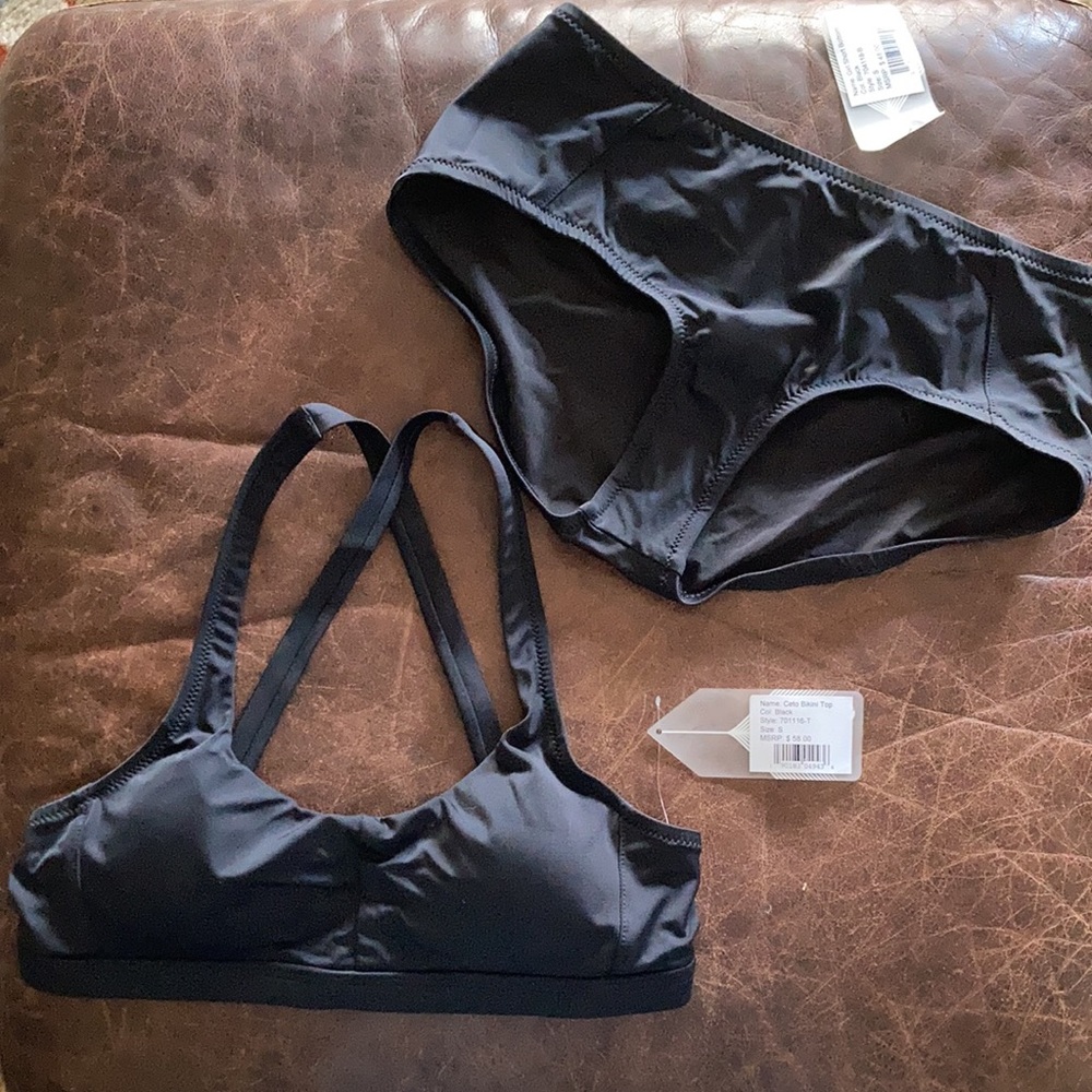 Oiselle two piece swim suit - black size S